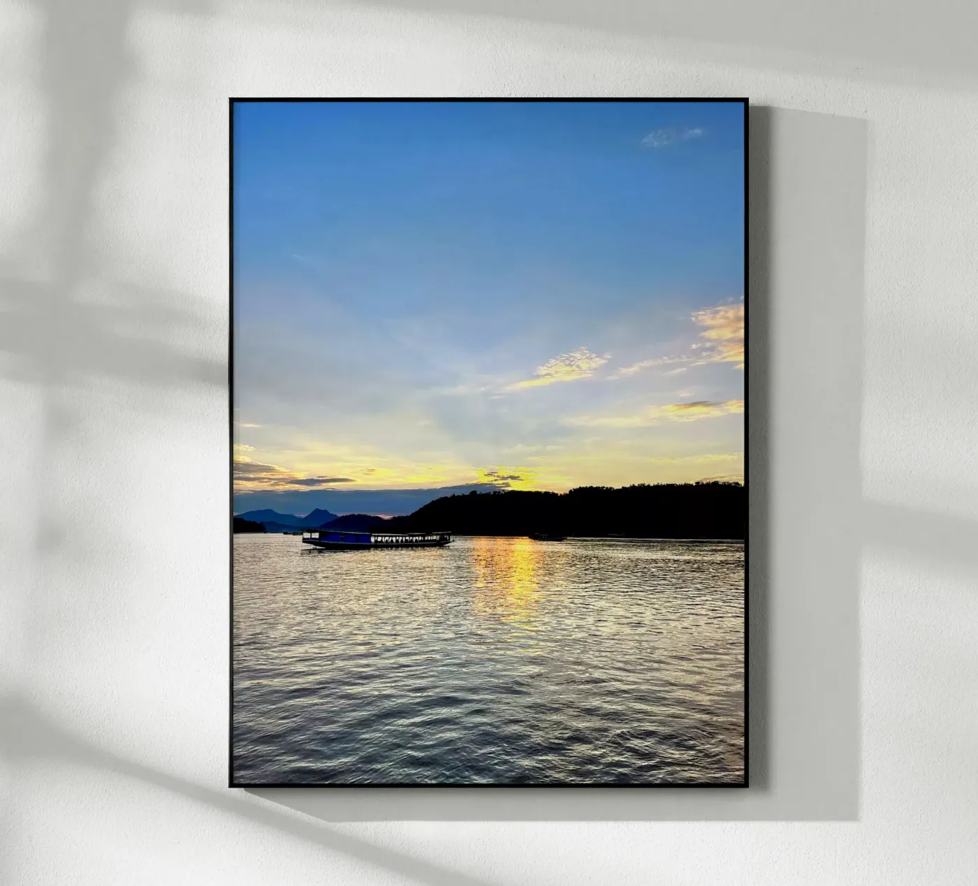 sunset in laos acrylic glass by Reiselust