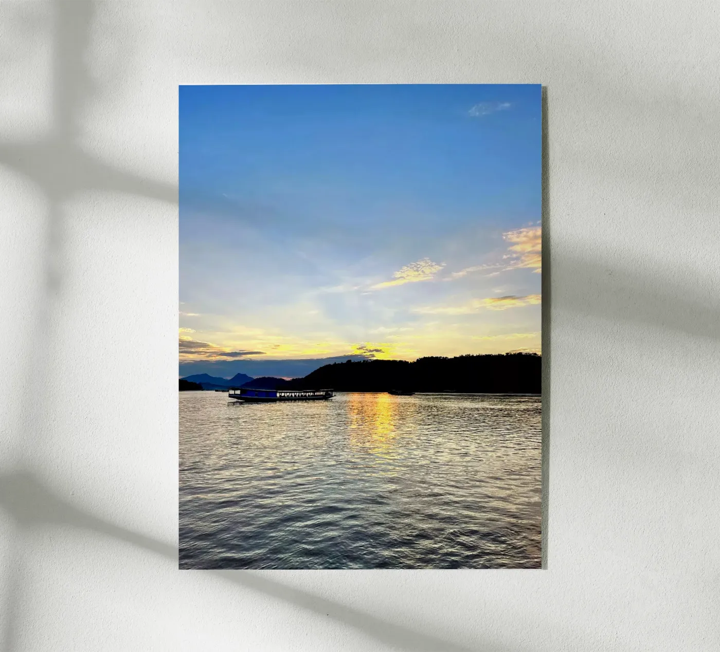 sunset in laos acrylic glass by Reiselust