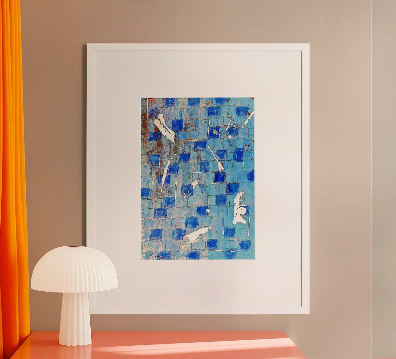 IDEAL GIFT 70 invers poster con telaio in alluminio da Thierry Vobmann Abstract painting
