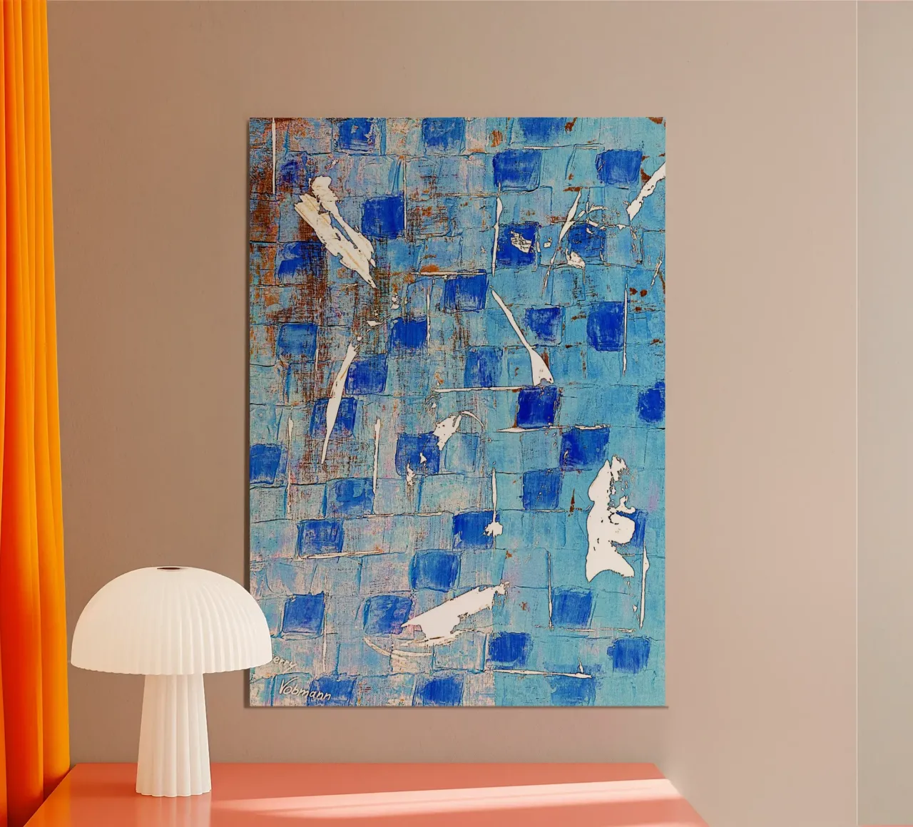 IDEAL GIFT 70 invers poster con telaio in alluminio da Thierry Vobmann Abstract painting