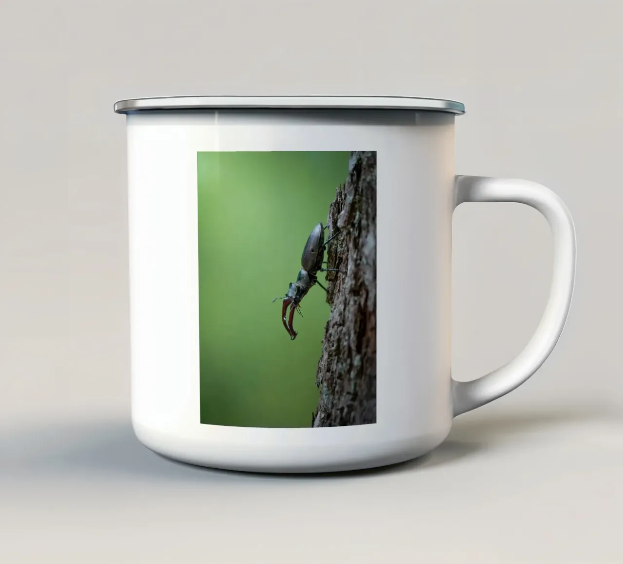 Scarafaggio cervo tazza in smalto da Tom's Wildlife