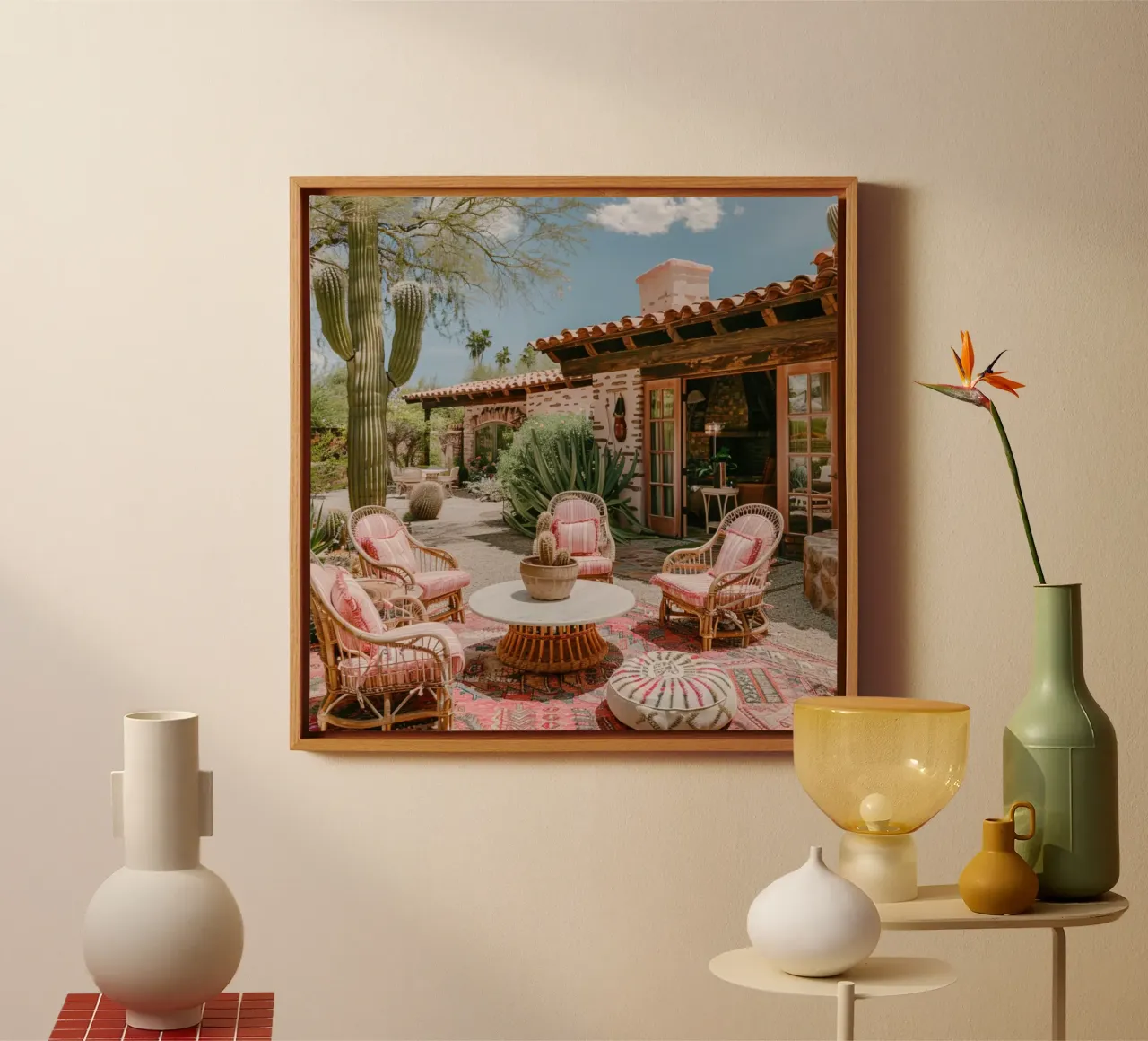 Pastel Reverie canvas met Baklijst van StillVibe Home