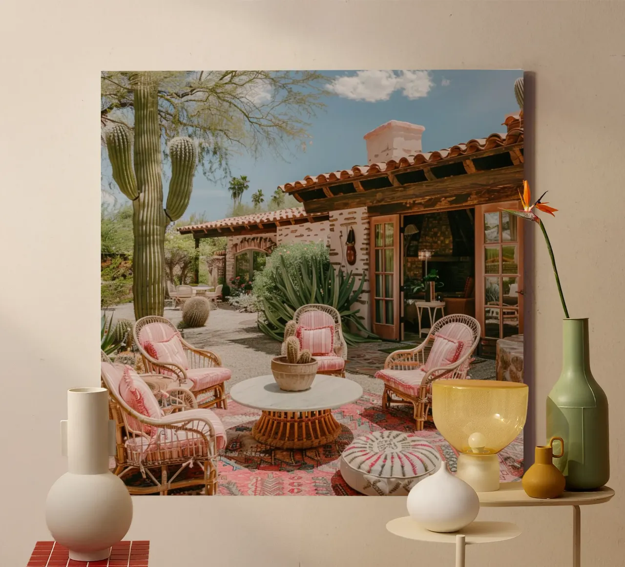 Pastel Reverie canvas met Baklijst van StillVibe Home