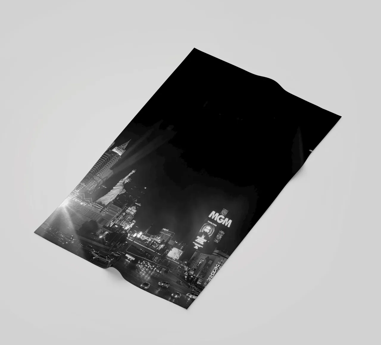 las vegas at night beach towel by Reiselust