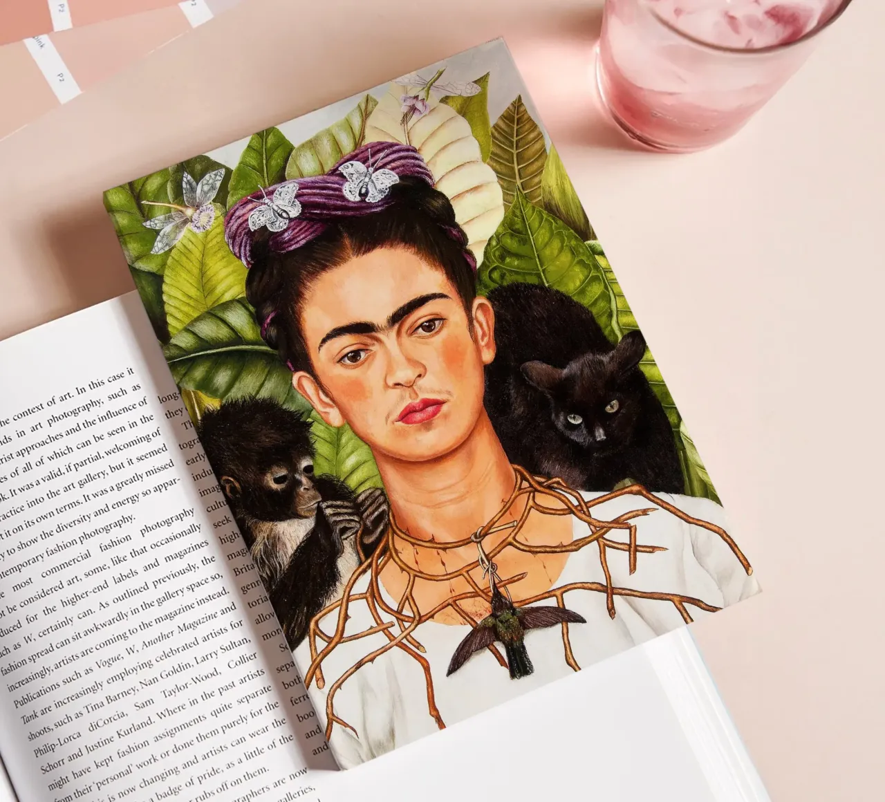Self-Portrait with Thorn Necklace and Hummingbird notebook by Classic Art Prints