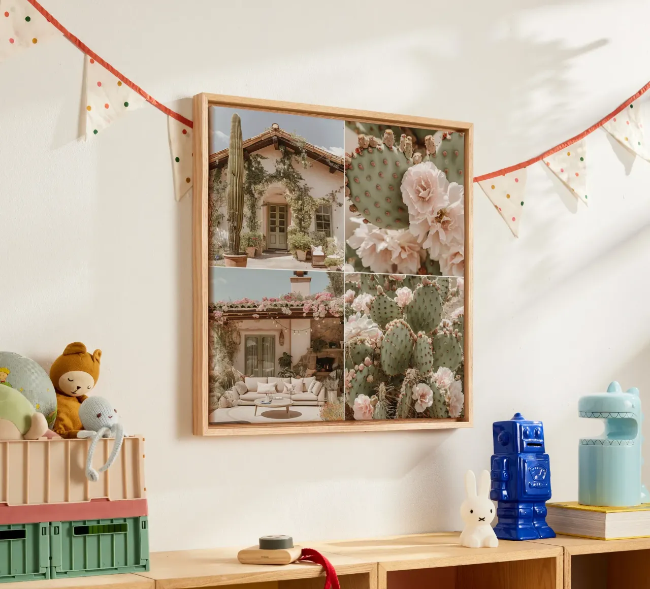 Pastel Reverie canvas met Baklijst van StillVibe Home
