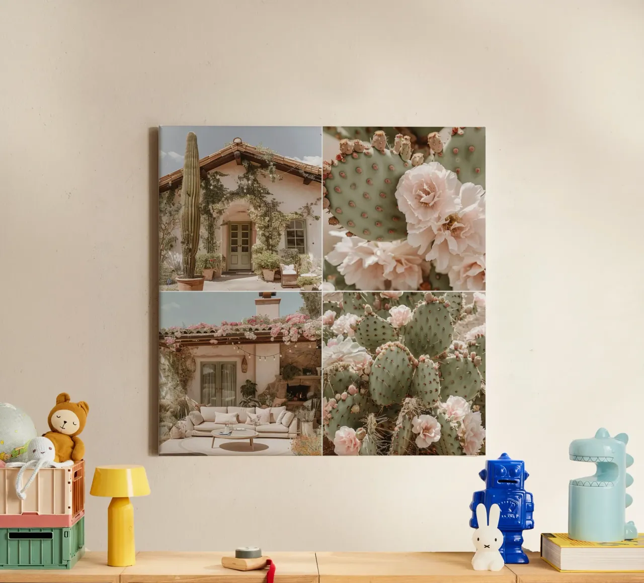 Pastel Reverie canvas met Baklijst van StillVibe Home