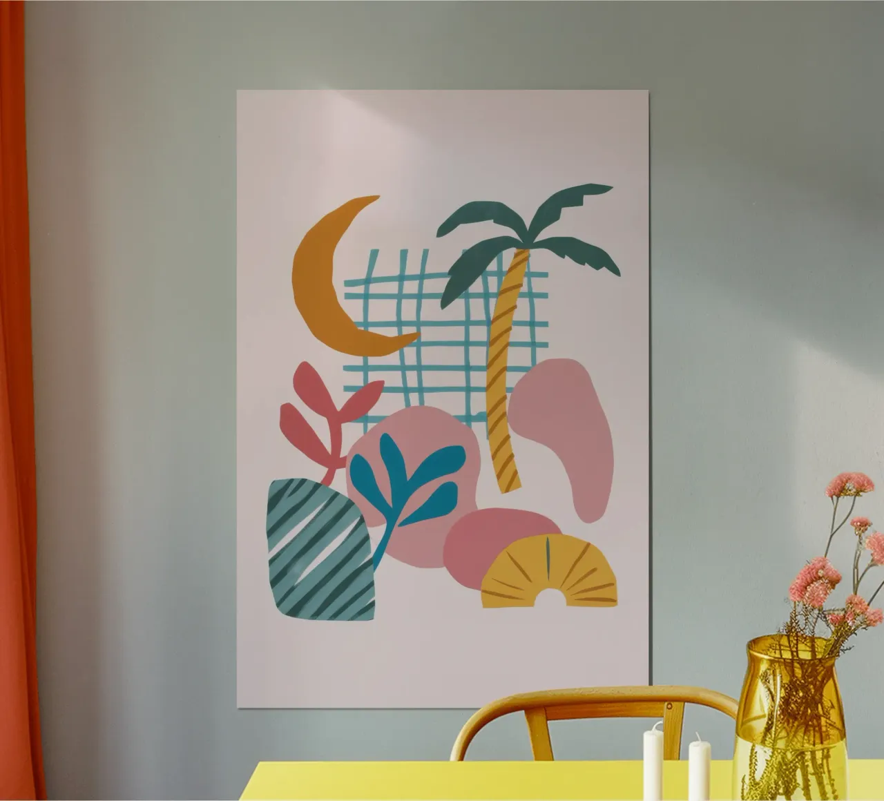 Palme del tramonto Boho poster da Bruce Juice