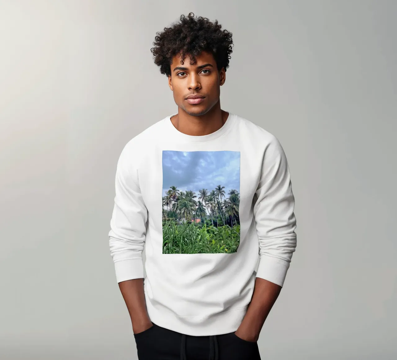 palmtrees in laos sweatshirt by Reiselust