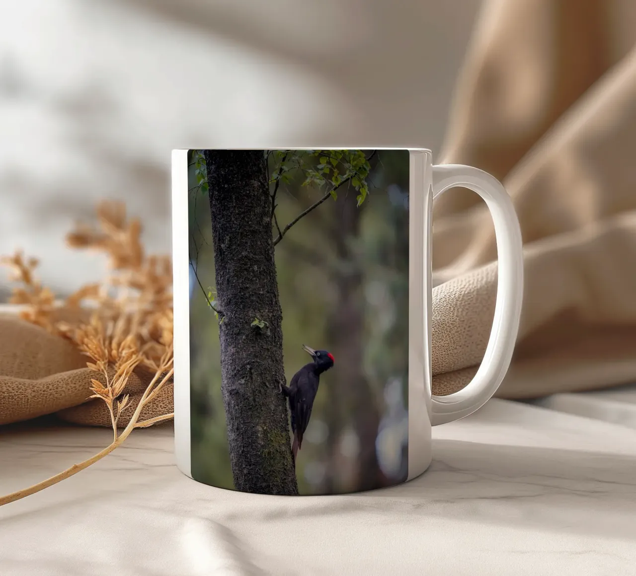Picchio nero tazza in ceramica da Tom's Wildlife