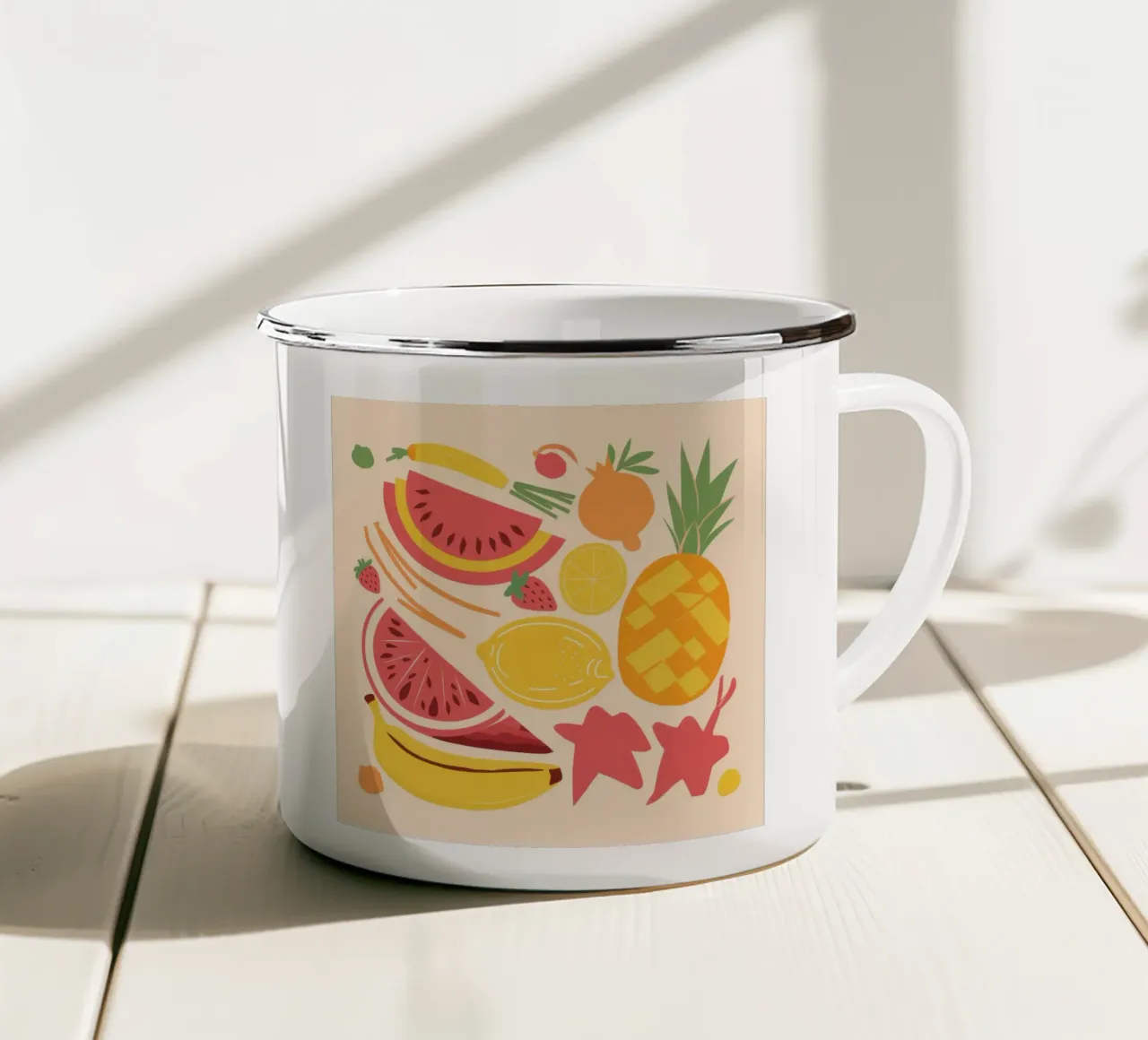 Insalata di frutta tropicale tazza in smalto da Bruce Juice