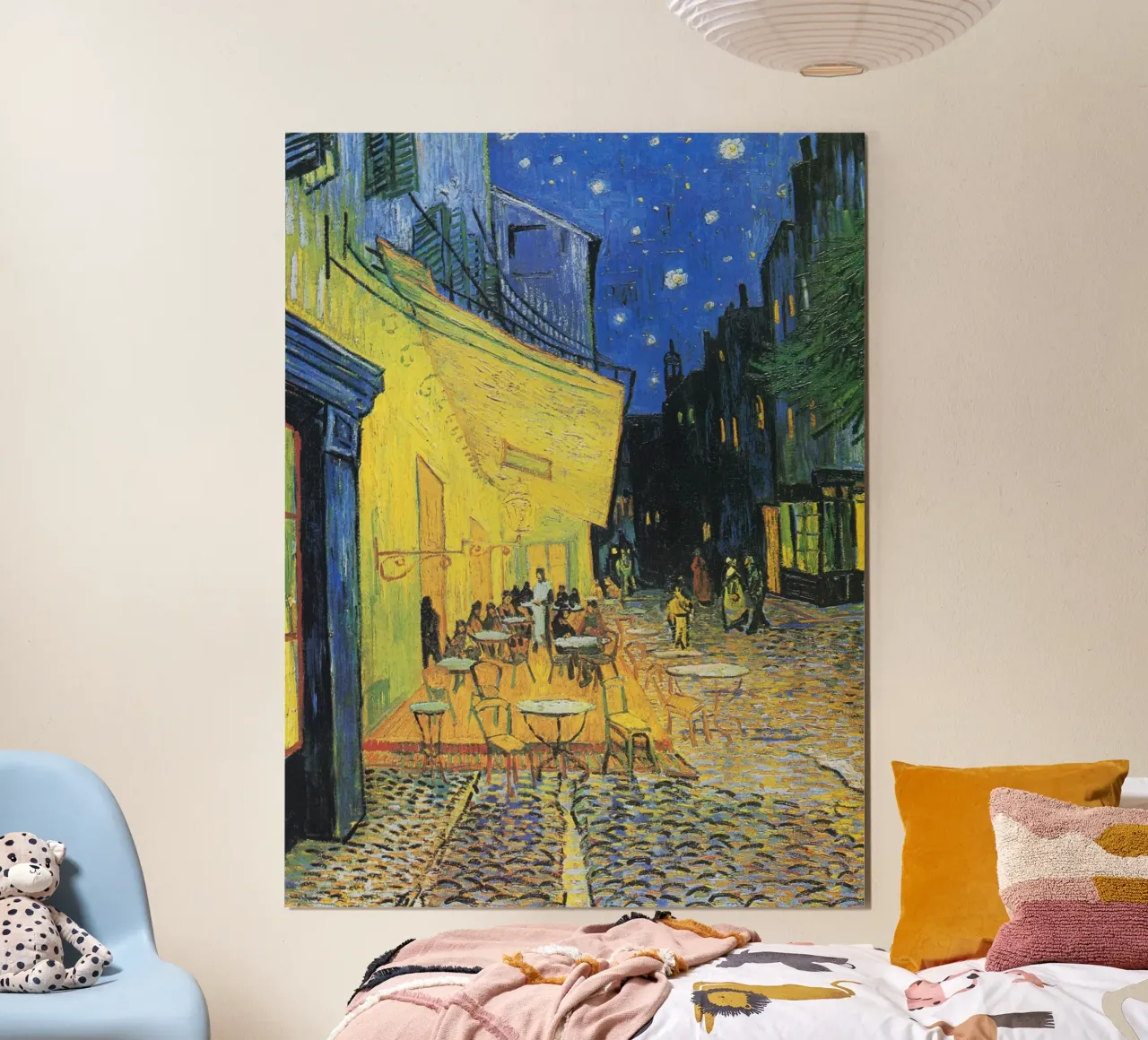 La terrazza del caffè di Vincent van Gogh di notte (1888) poster con telaio in alluminio da Art History