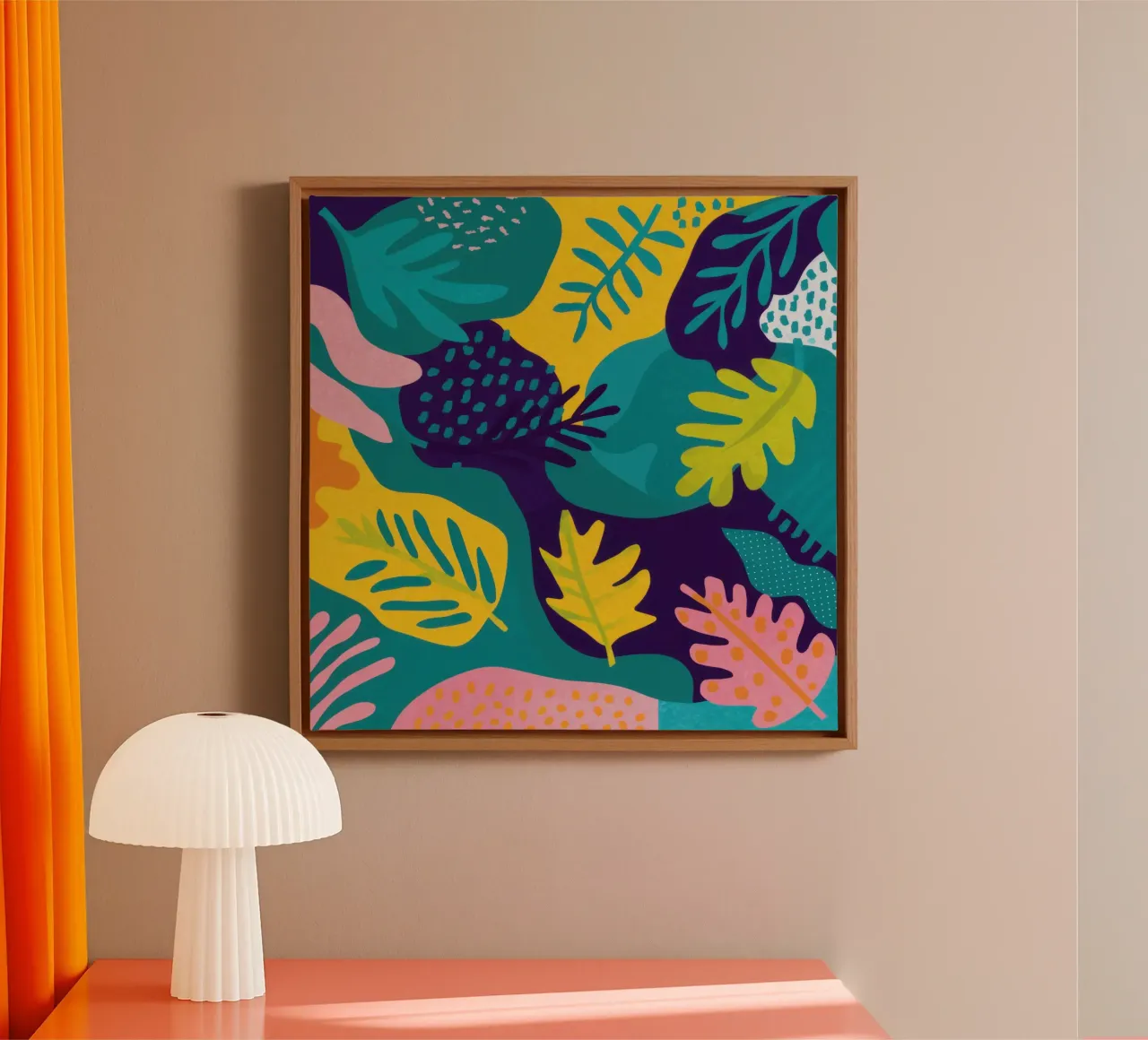 Diep mysterie in de jungle canvas met Baklijst van Autumn Season