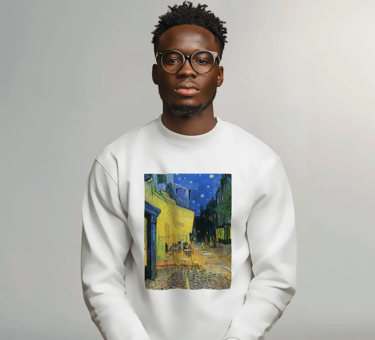 Terrazza del caffè di notte di Vincent van Gogh. felpa da Chérie Prints