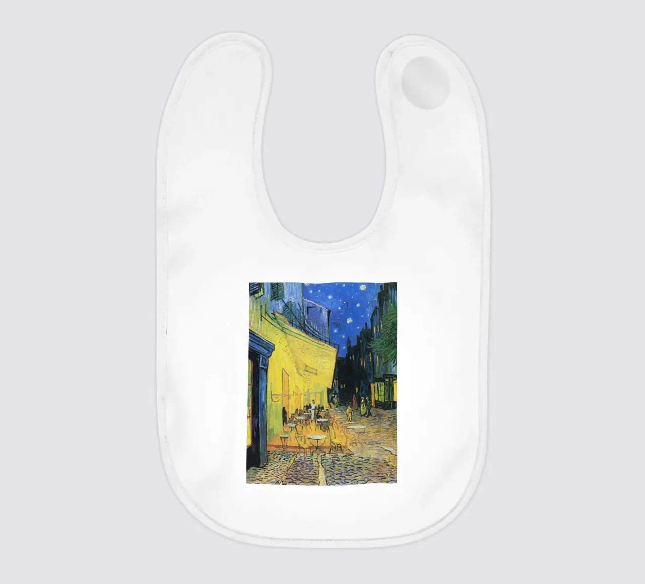 Terrazza del caffè di notte di Vincent van Gogh. bavaglino da Chérie Prints