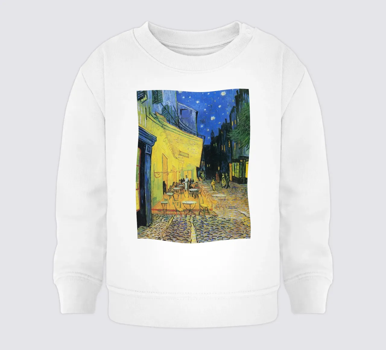 Terrazza del caffè di notte di Vincent van Gogh. felpa neonato da Chérie Prints