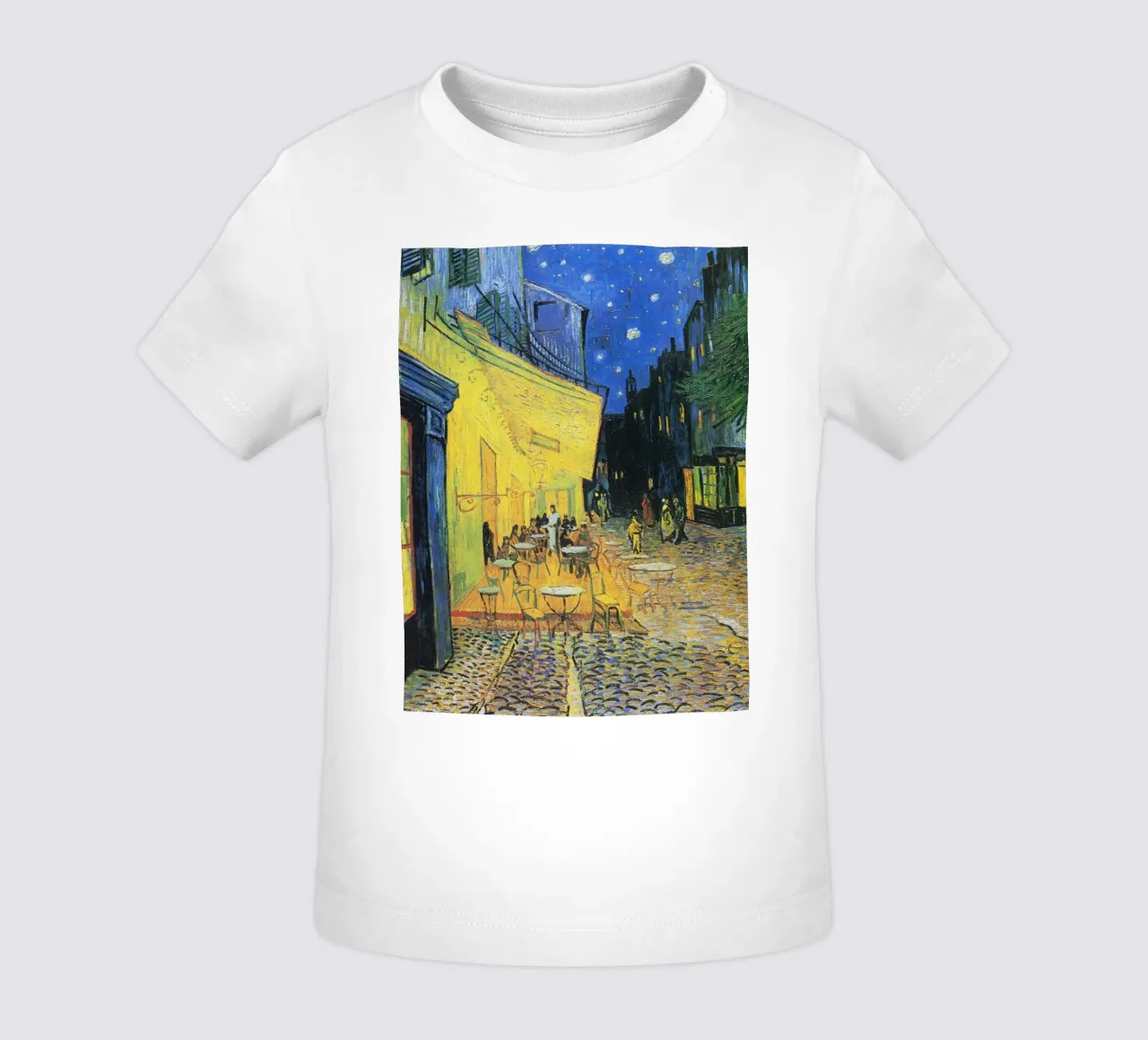 Terrazza del caffè di notte di Vincent van Gogh. maglietta neonato da Chérie Prints