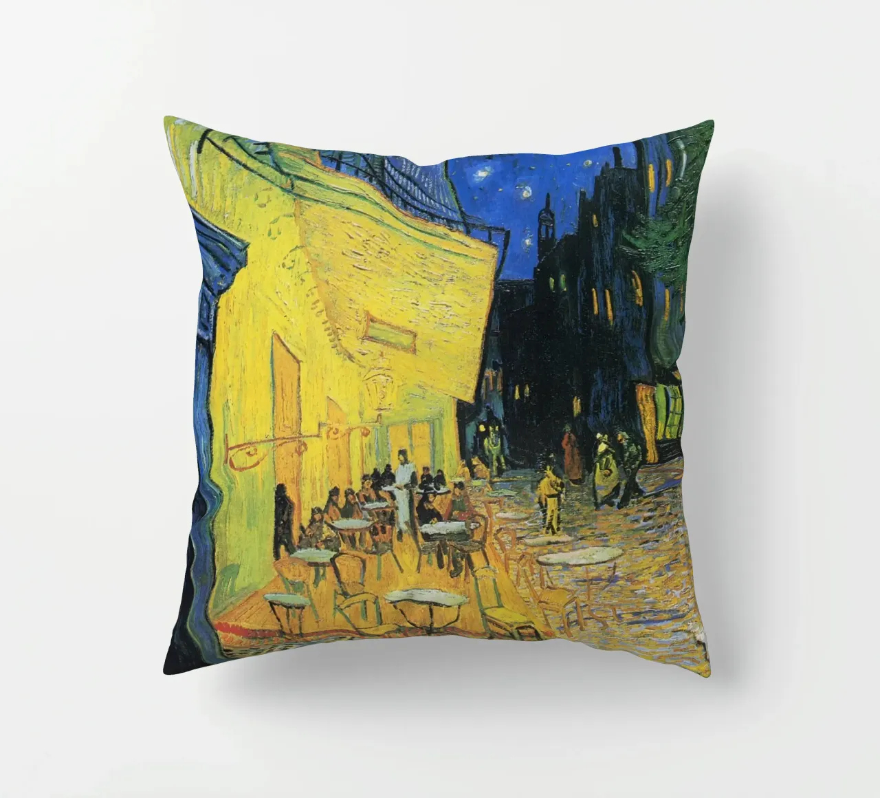 Terrazza del caffè di notte di Vincent van Gogh. cuscino da Chérie Prints