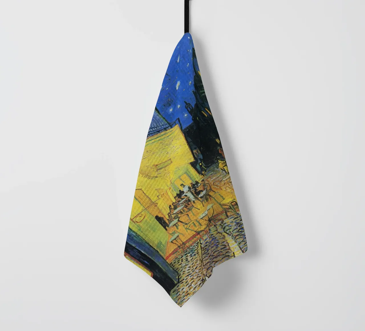 Terrazza del caffè di notte di Vincent van Gogh. canovaccio da cucina da Chérie Prints