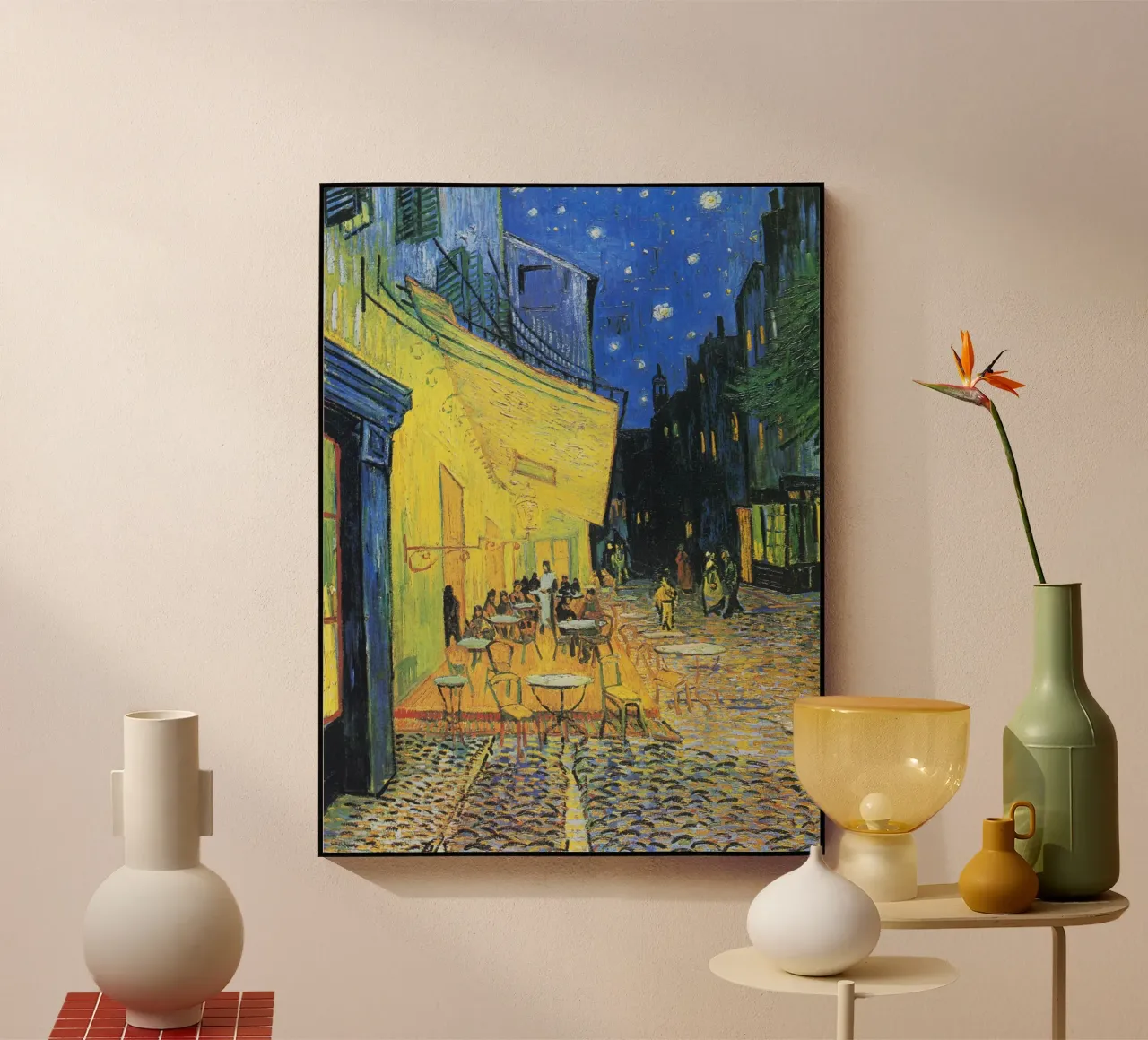 Terrazza del caffè di notte di Vincent van Gogh. plexiglass da Chérie Prints