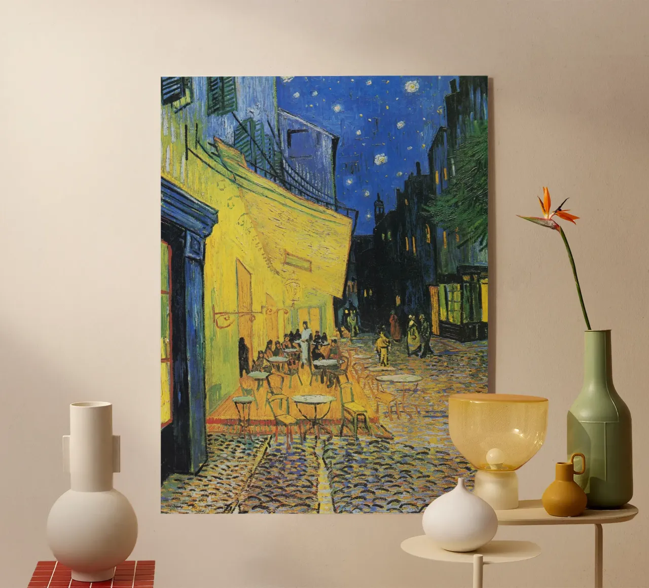 Terrazza del caffè di notte di Vincent van Gogh. plexiglass da Chérie Prints