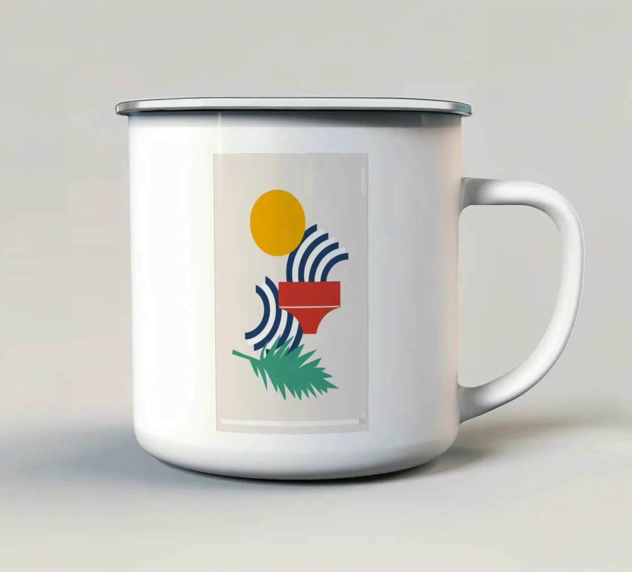 Forme astratte nautiche tazza in smalto da Bruce Juice