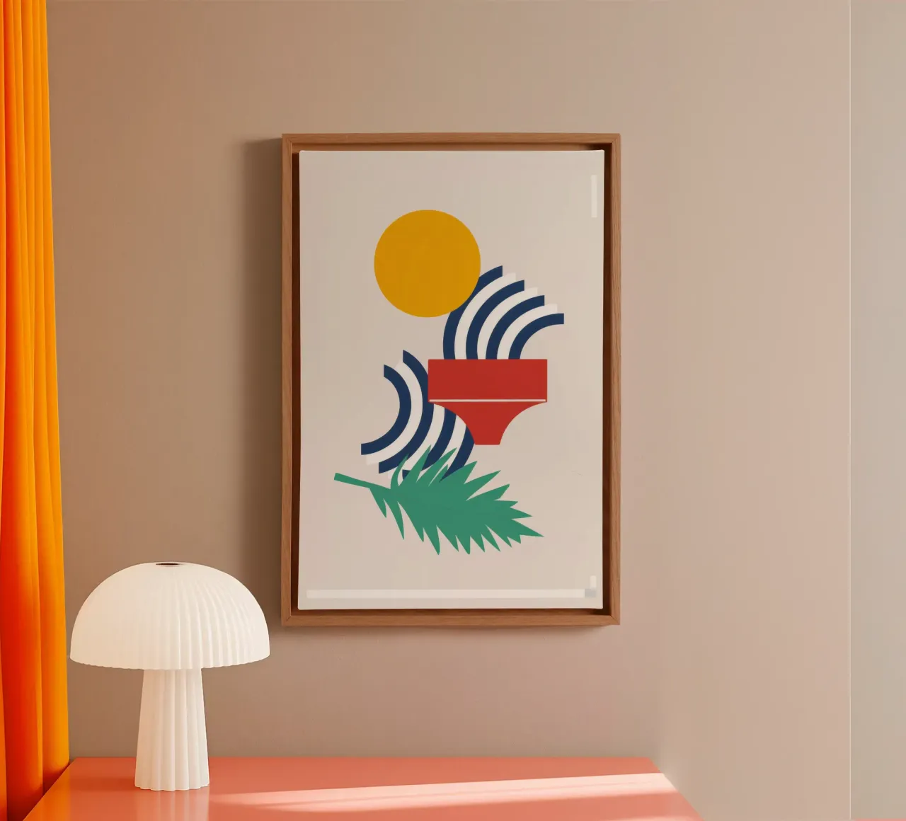 Nautische abstracte vormen canvas met Baklijst van Bruce Juice