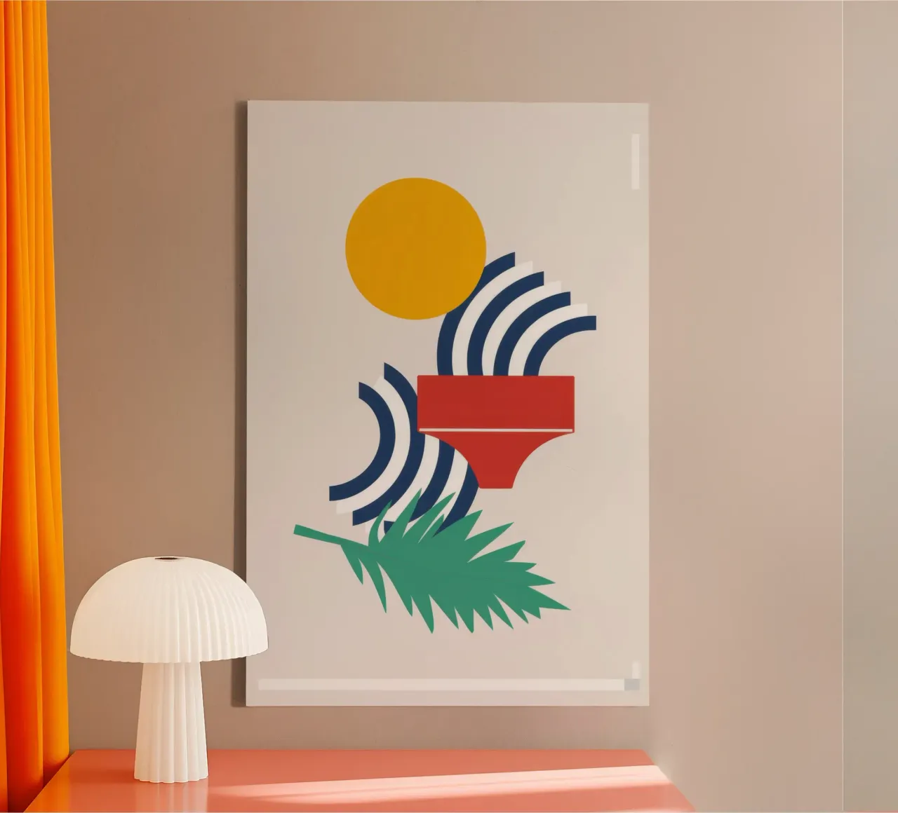 Nautische abstracte vormen canvas met Baklijst van Bruce Juice