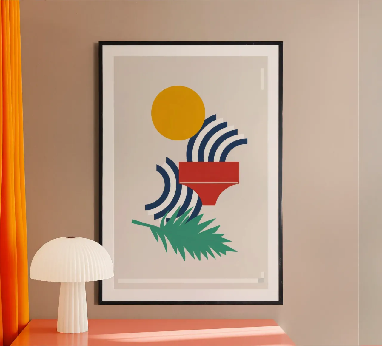 Forme astratte nautiche poster con telaio in alluminio da Bruce Juice