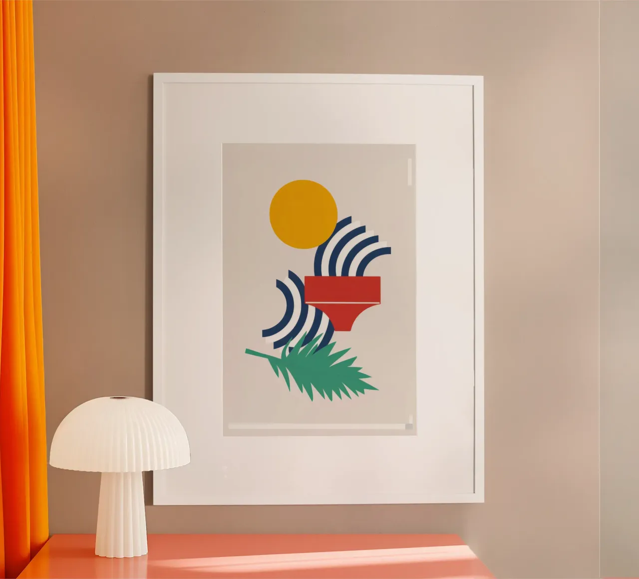 Forme astratte nautiche poster con telaio in alluminio da Bruce Juice