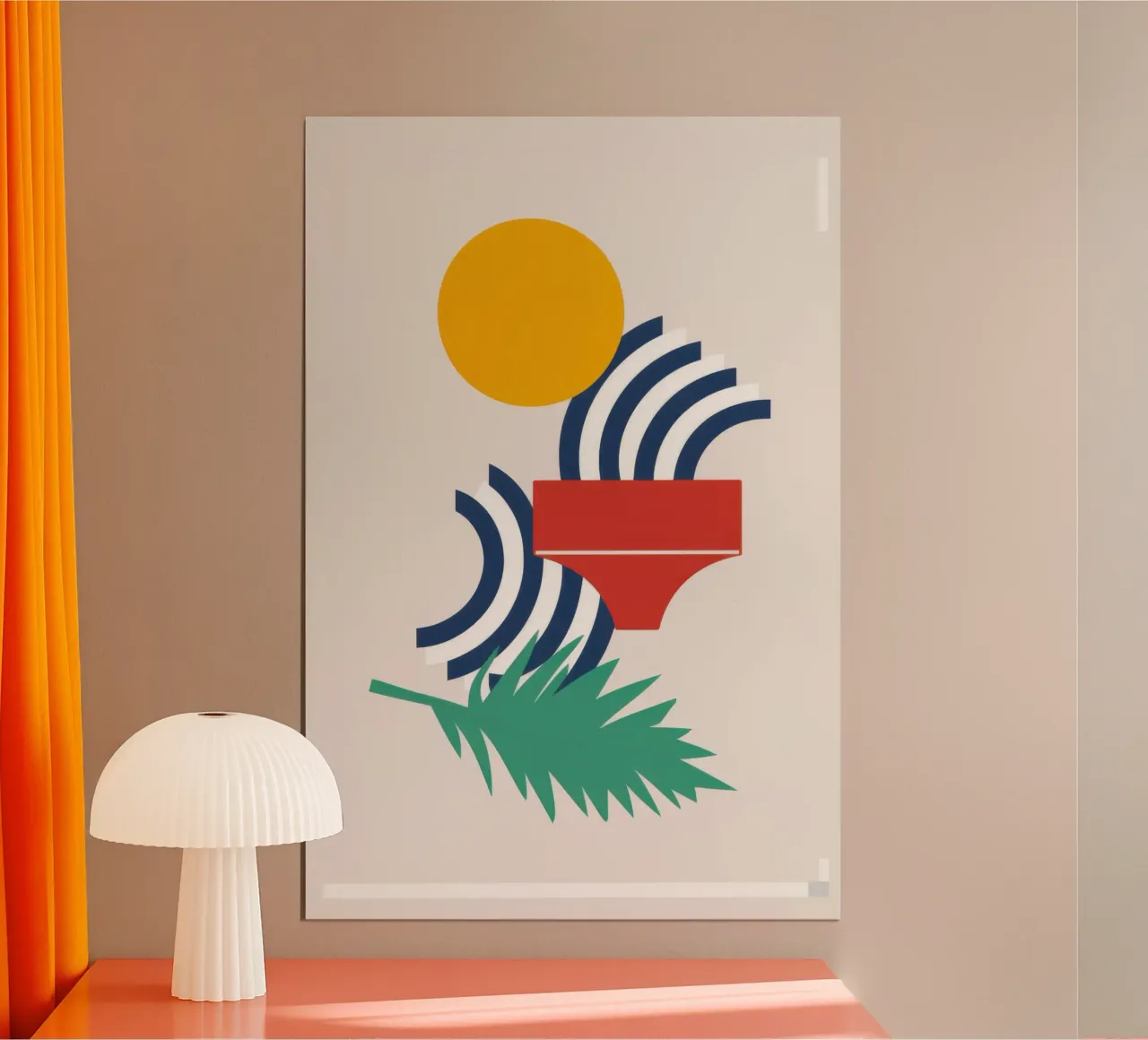 Forme astratte nautiche poster con telaio in alluminio da Bruce Juice