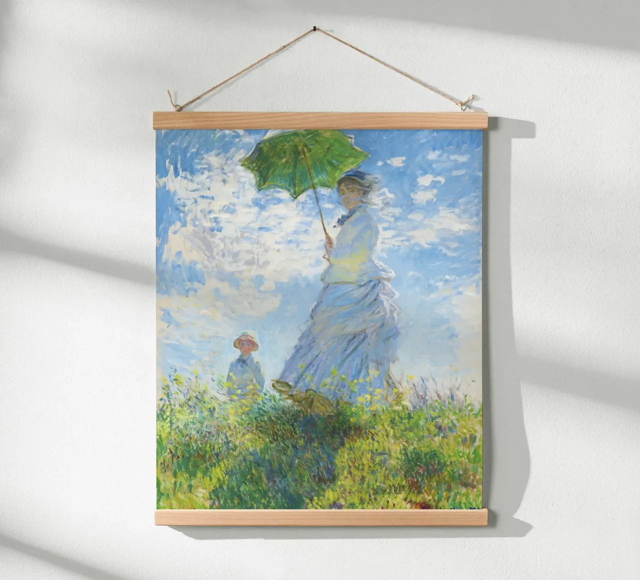 Donna con ombrellino (1875) di Claude Monet poster da Classic Art Prints