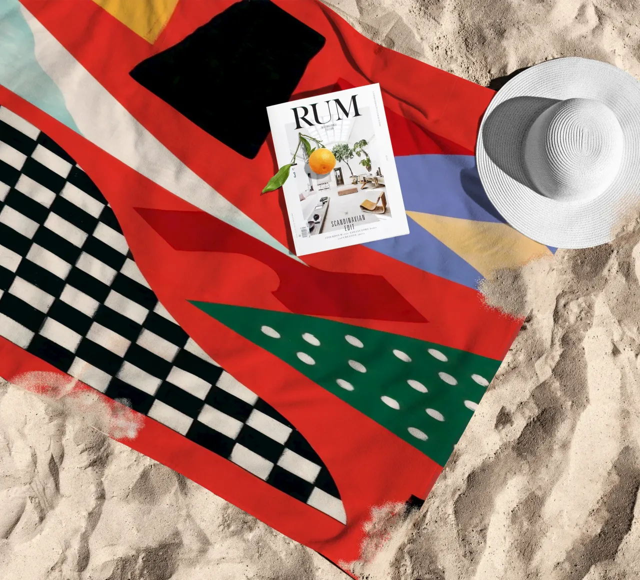 Gioco geometrico a scacchi telo mare da Bruce Juice