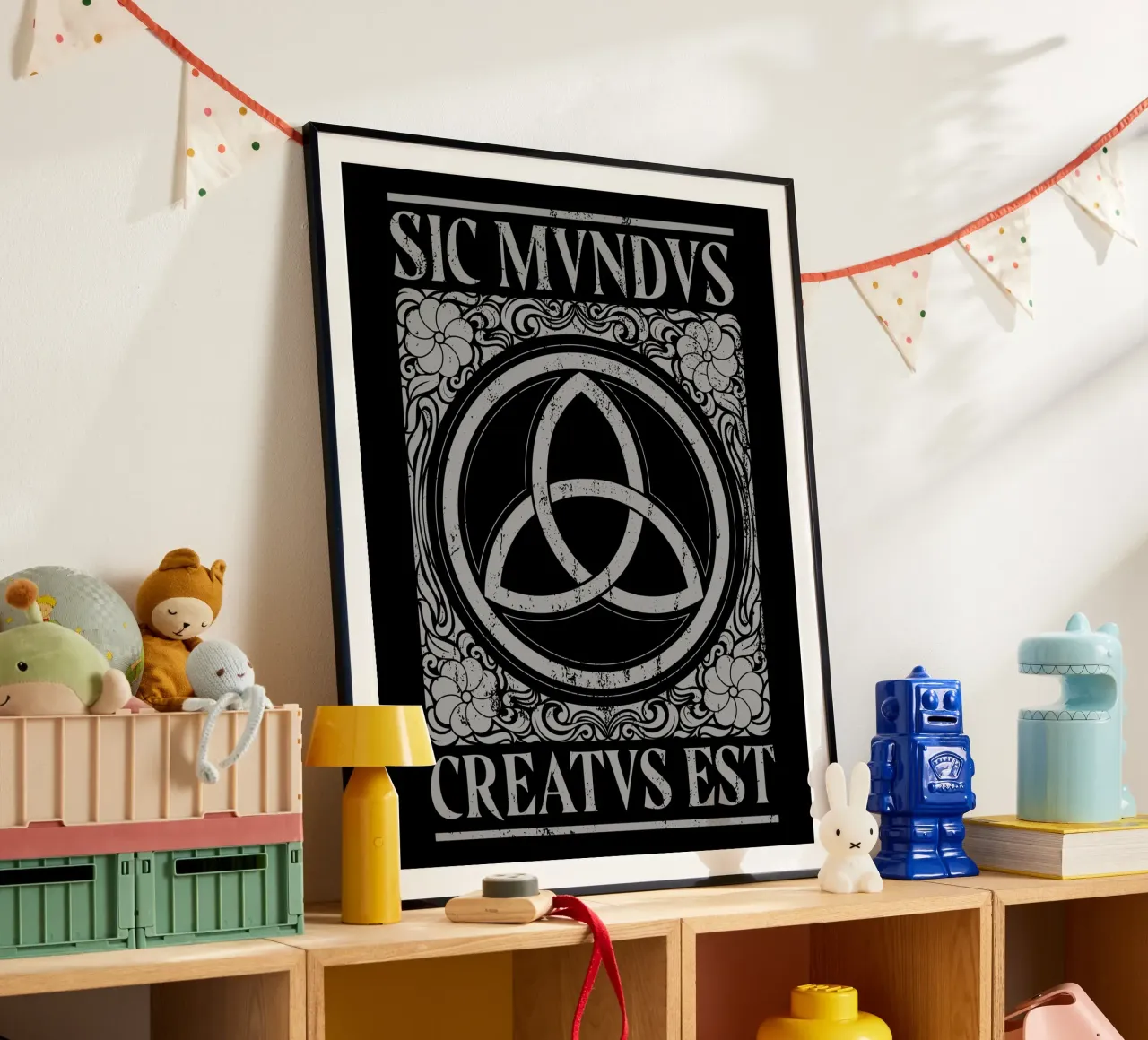 Sic Mundus Creatus Est poster con telaio in plastica da Mariel Toigo