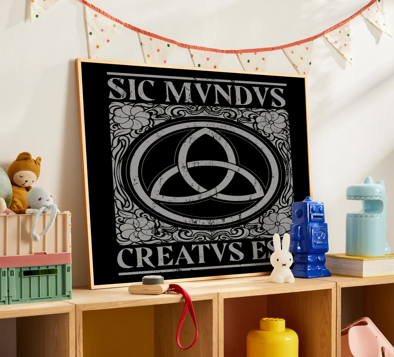 Sic Mundus Creatus Est poster con telaio in plastica da Mariel Toigo
