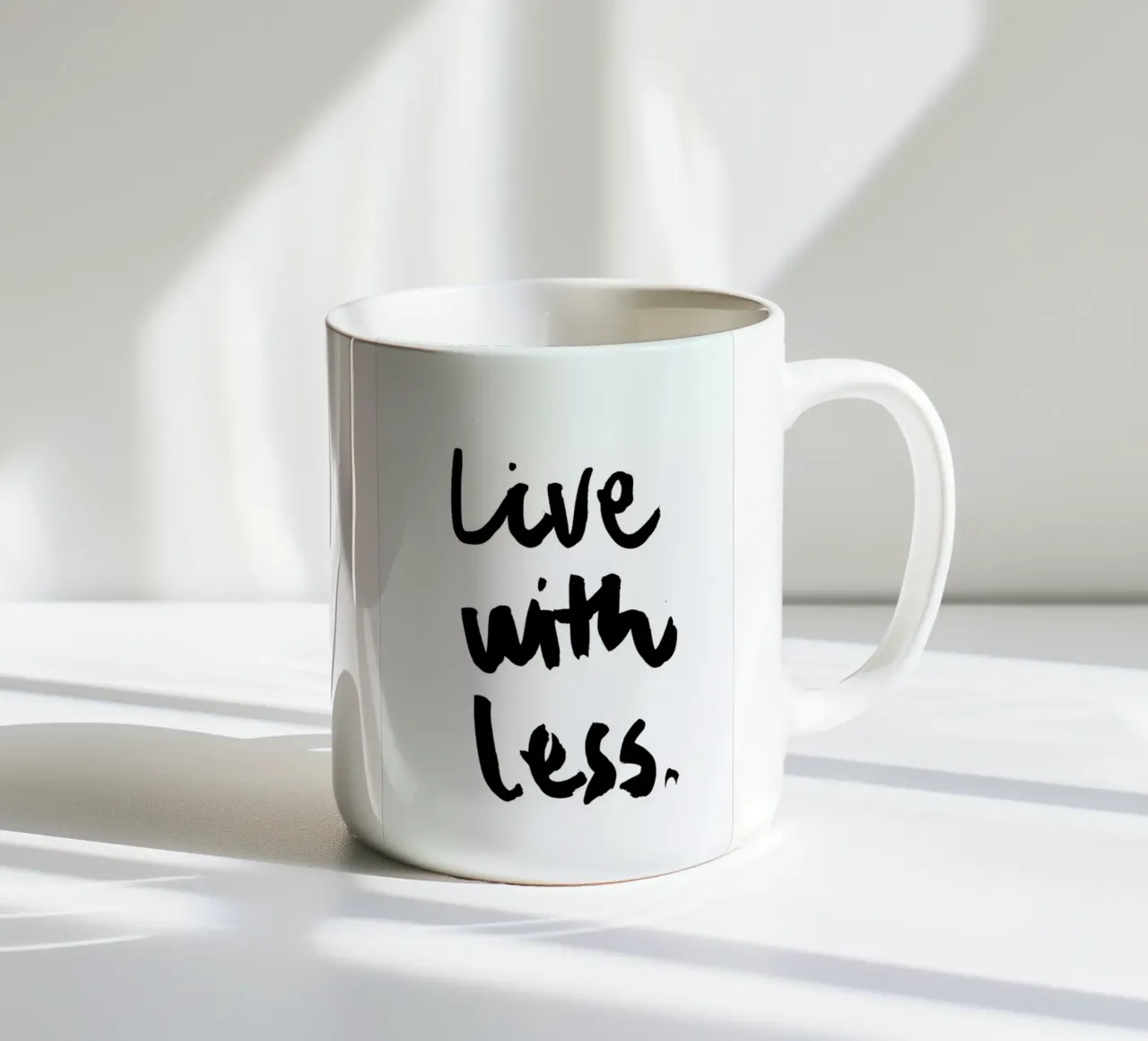 Live with Less Keramik Tasse von RK Design