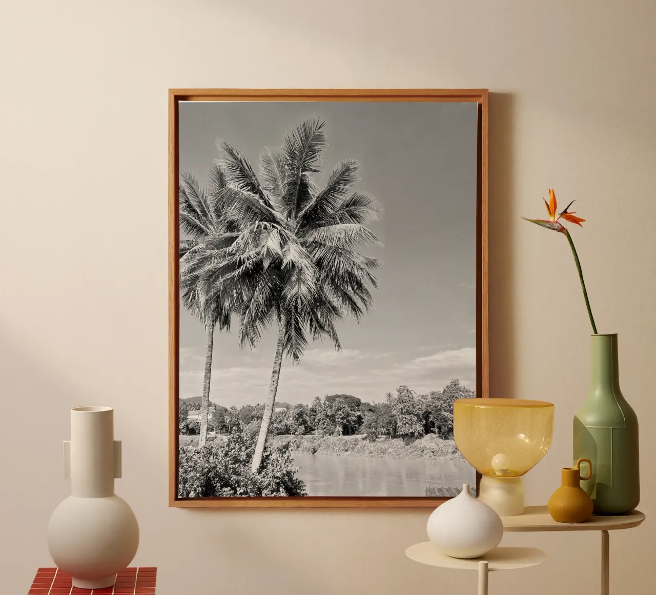 palmtree tela con Cornice a cassetta da Reiselust