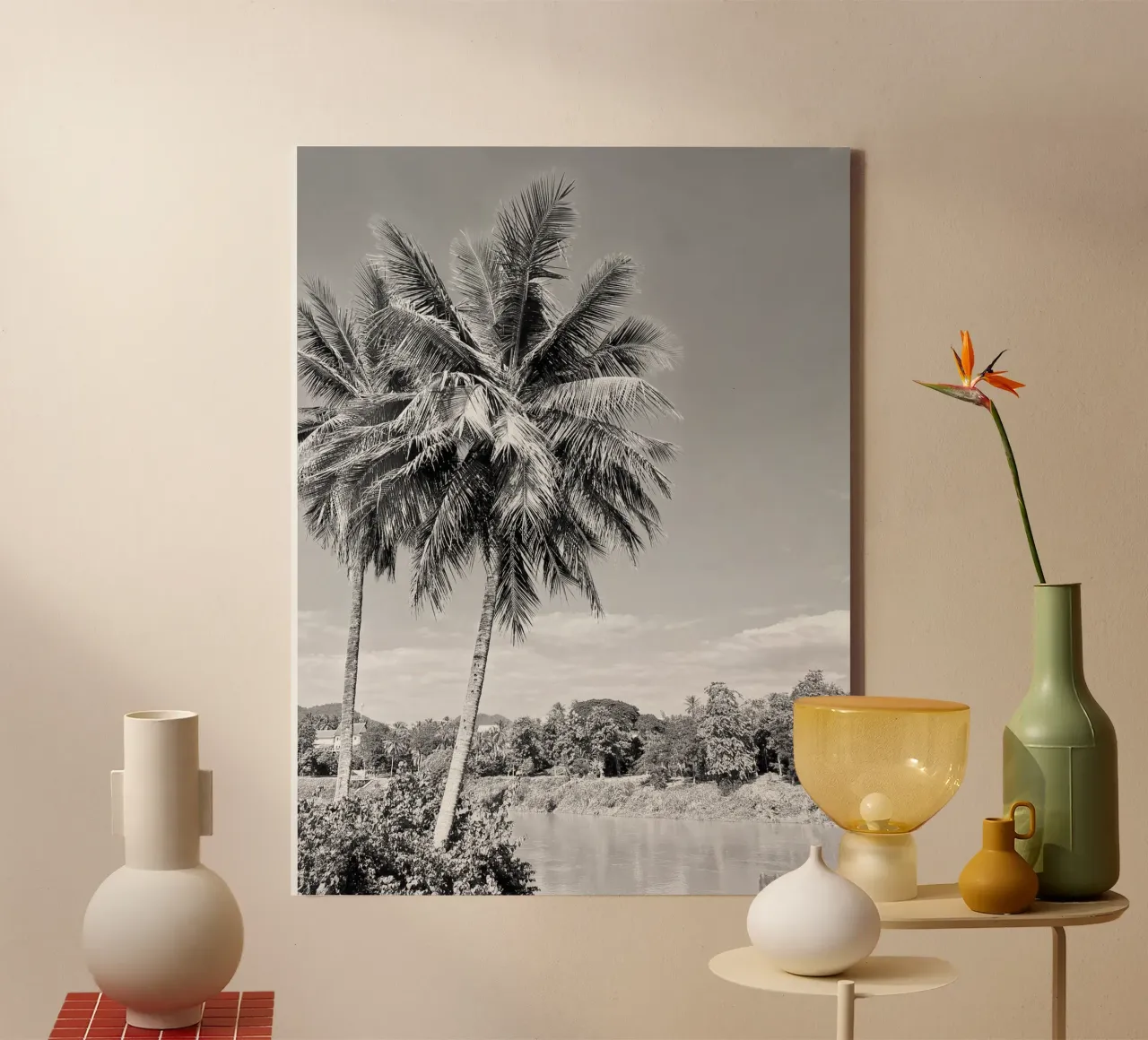 palmtree tela con Cornice a cassetta da Reiselust