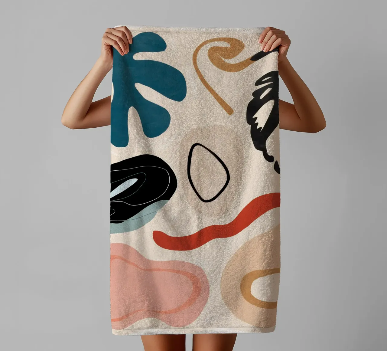 Abstract Forms in Motion towel by Bruce Juice