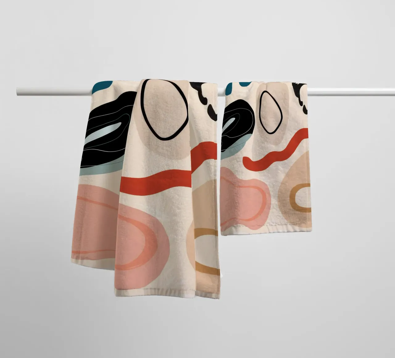 Abstract Forms in Motion towel by Bruce Juice