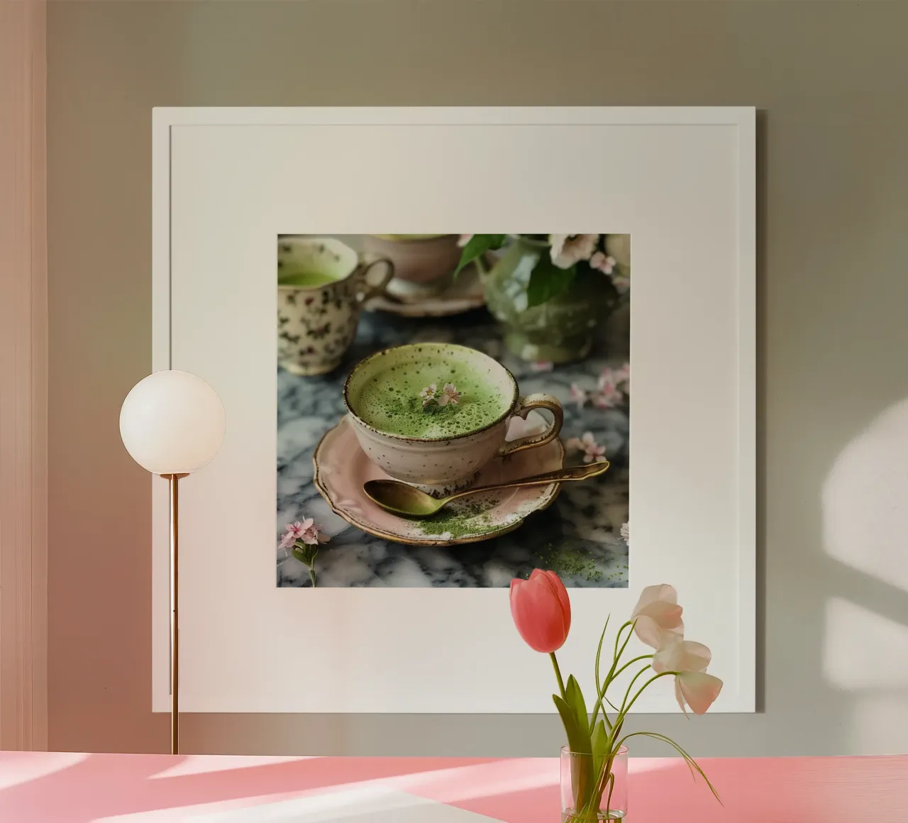 Tè verde in fiore poster da StillVibe Home