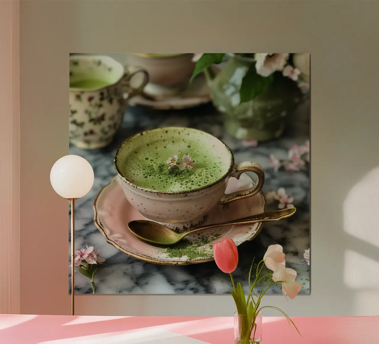 Tè verde in fiore poster da StillVibe Home