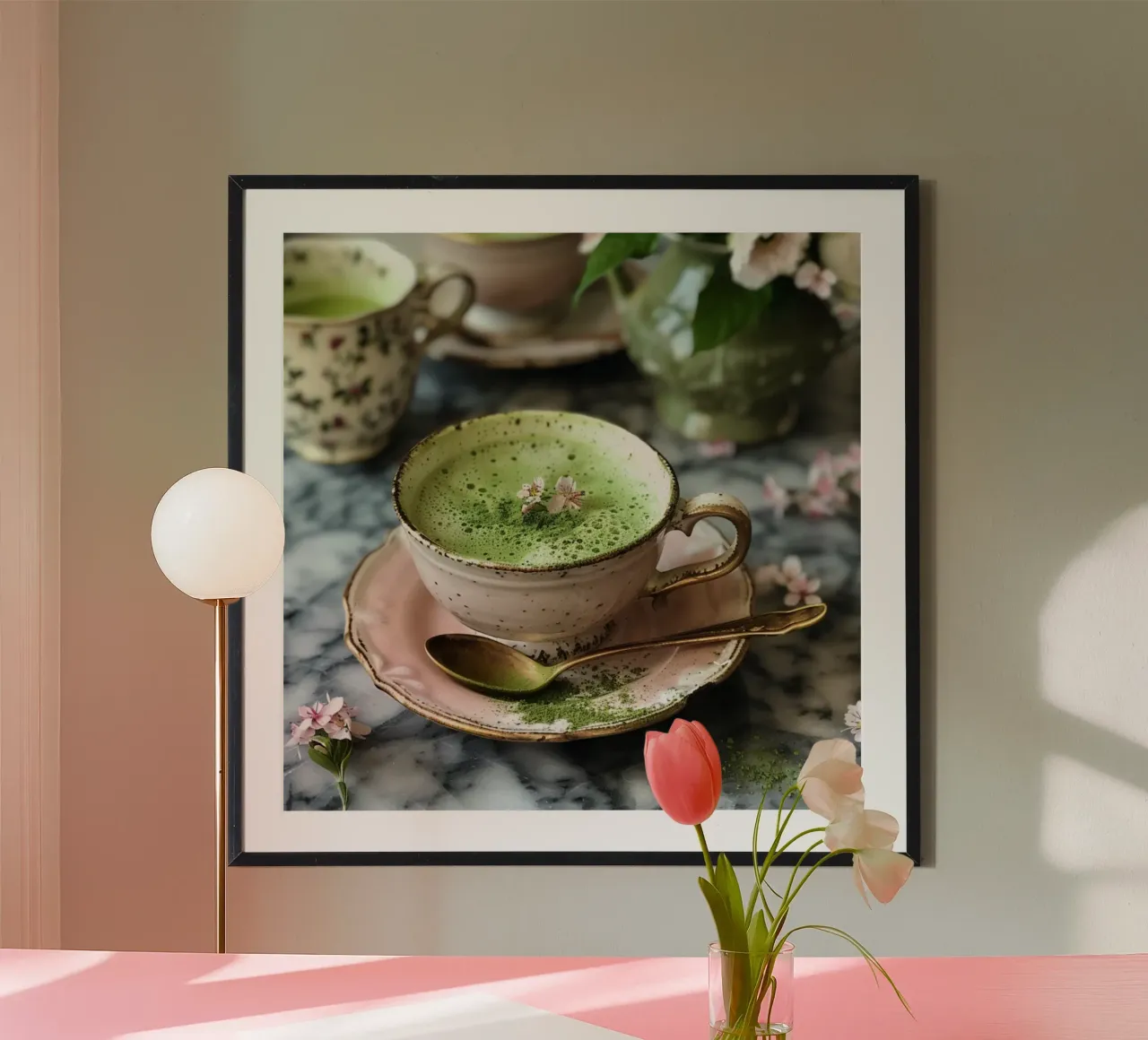 Tè verde in fiore poster da StillVibe Home