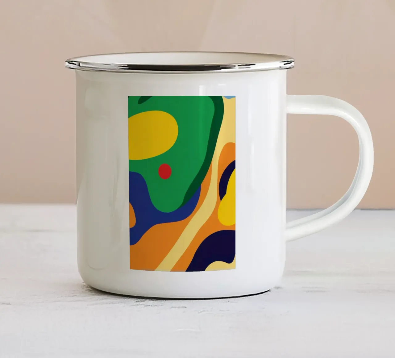 Campi di colore ondulati tazza in smalto da Bruce Juice