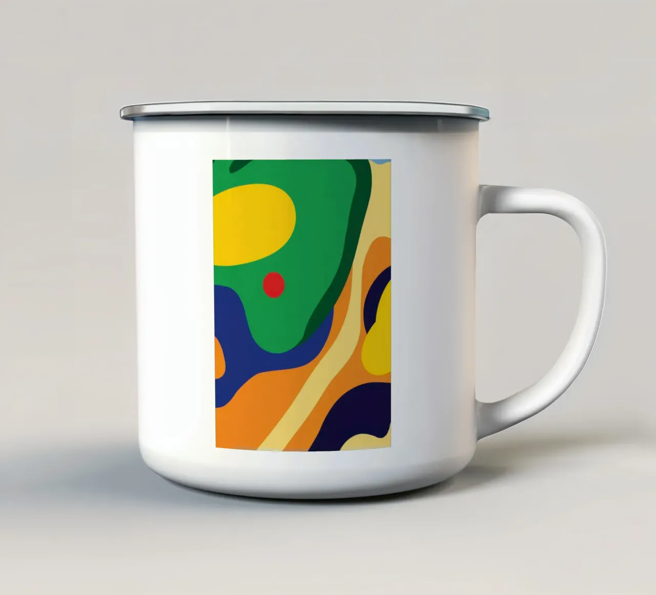 Campi di colore ondulati tazza in smalto da Bruce Juice