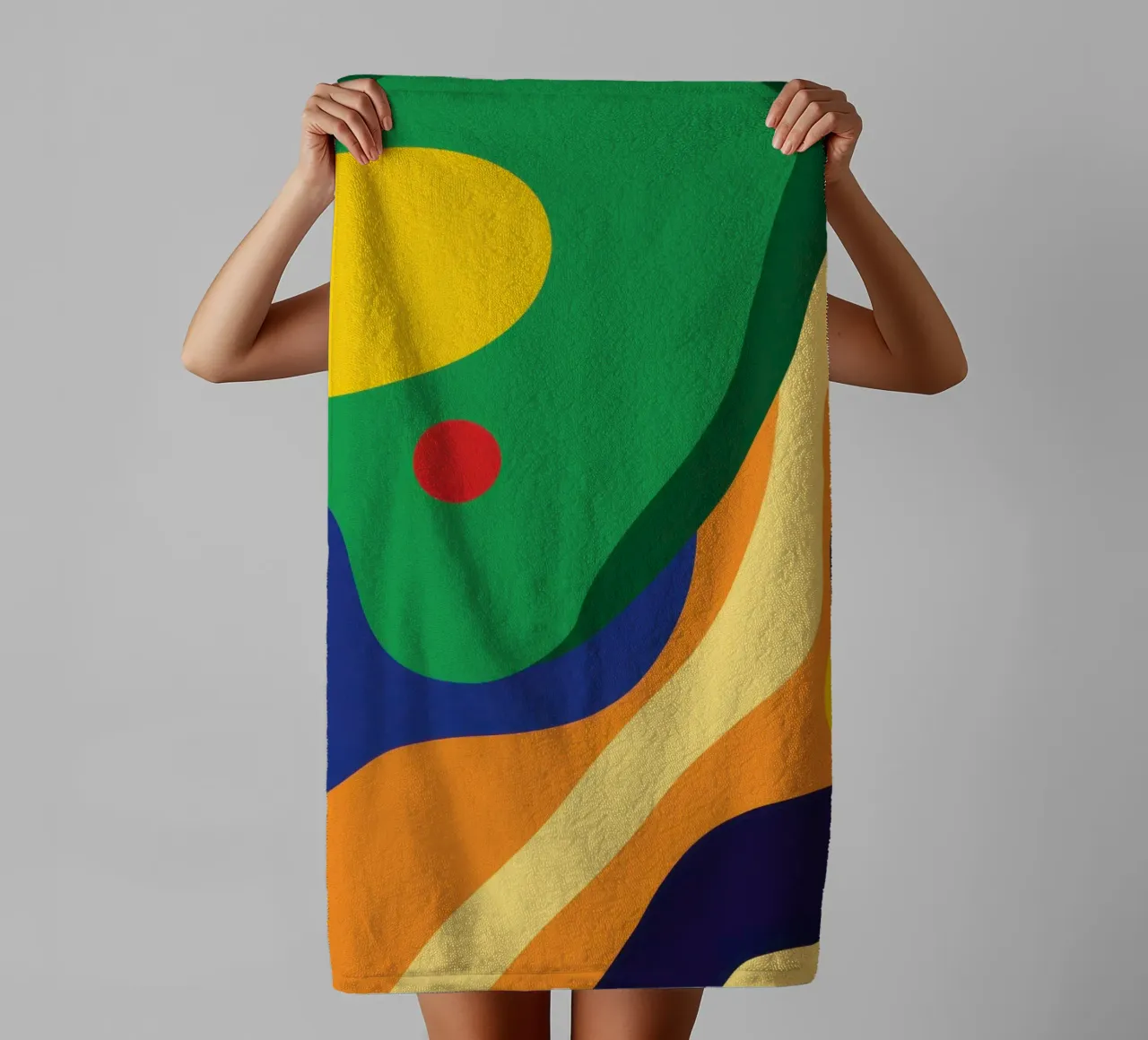 Wavy Color Fields towel by Bruce Juice
