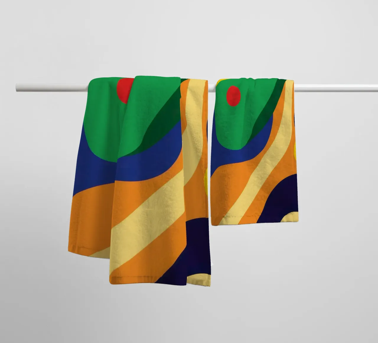 Wavy Color Fields towel by Bruce Juice