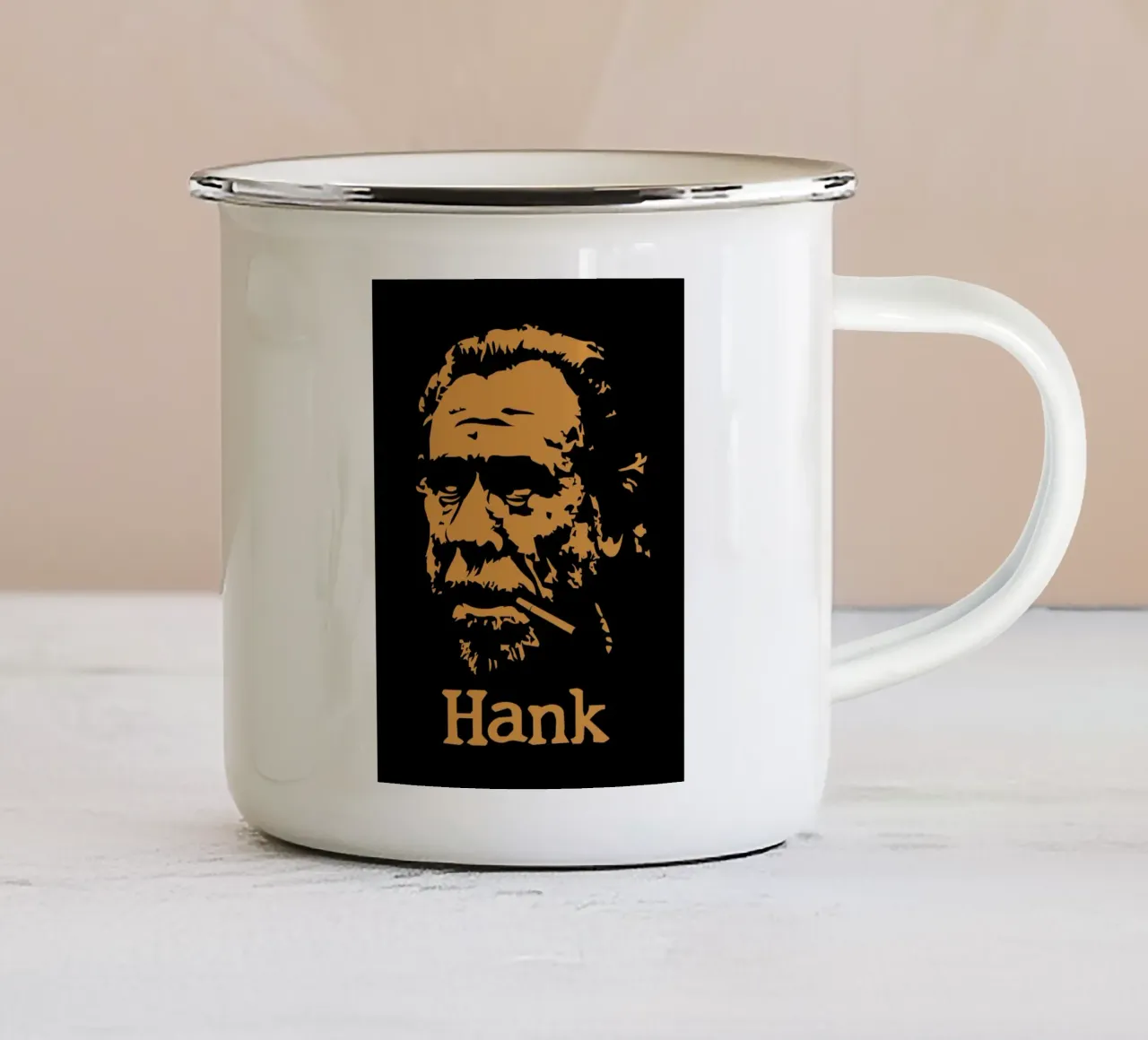Hank tazza in smalto da Mariel Toigo