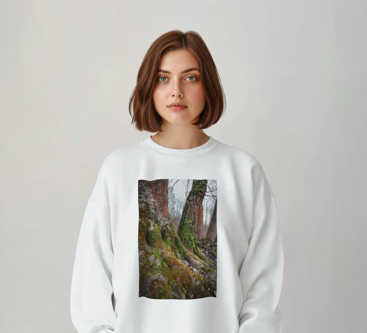 Moss on tree root sweatshirt by Marcus Beckert | Fotografie