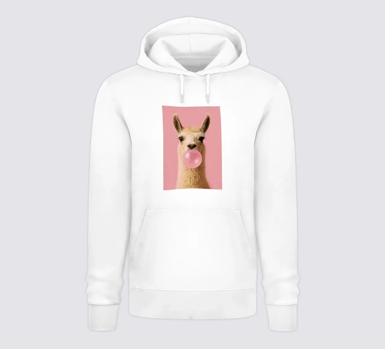 Llama Blowing Bubblegum felpa con cappuccio da Attaboy Dsgn